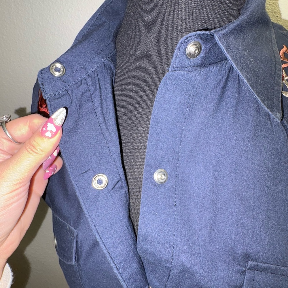 Roper Dark Blue Shirt with Logo Patch - Picture 5 of 6